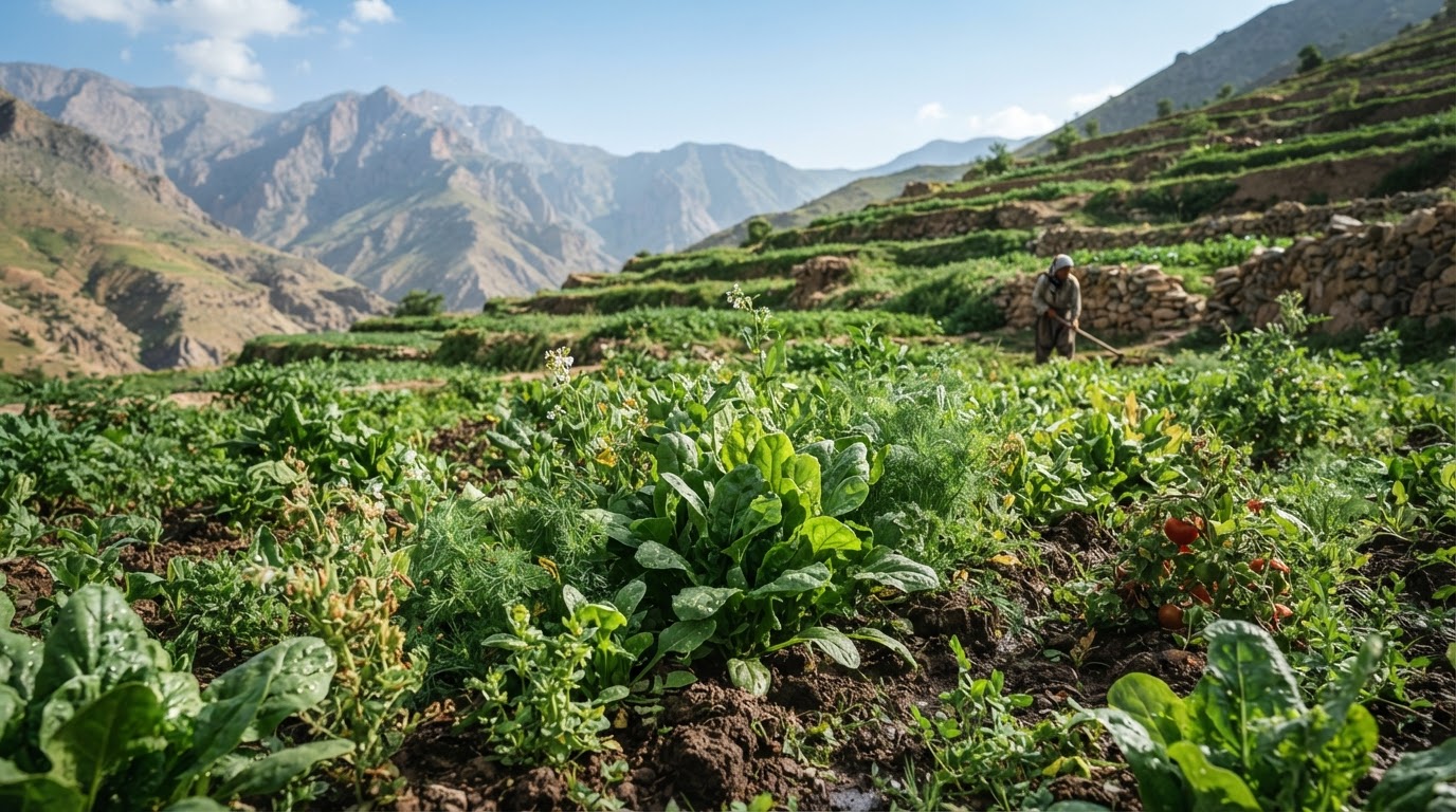مزرعه کشاورزی احیاکننده در ایران با خاک سالم و محصولات متنوع و سرسبز