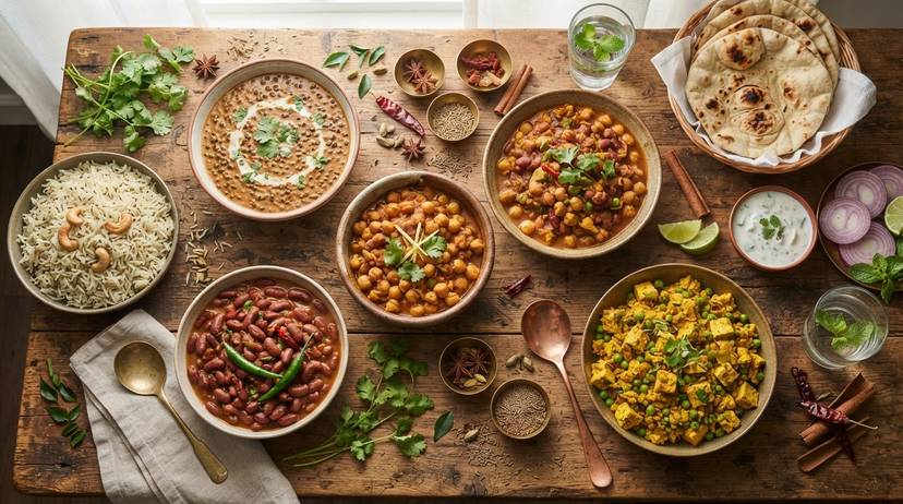 भारत में ल्यूसीन युक्त पादप-आधारित व्यंजन, शाकाहारी प्रोटीन, दाल और छोले