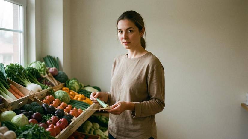 Türkiye'de vegan olmanın maliyeti için sebze ve baklagil kaseleriyle vegan market alışverişi