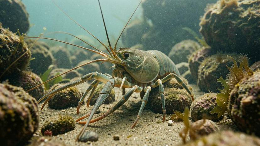 Levende Europese kreeft op de zeebodem – voelen kreeften pijn tijdens het koken?