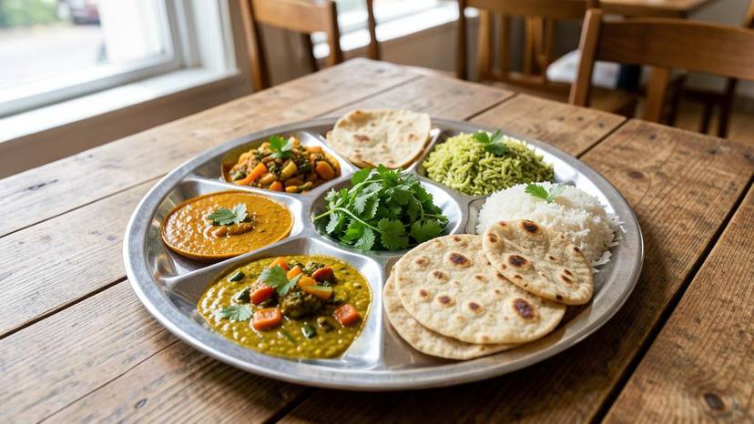 અમદાવાદની શ્રેષ્ઠ વીગન રેસ્ટોરન્ટ્સમાં પીરસાતી રંગબેરંગી વીગન ગુજરાતી થાળી