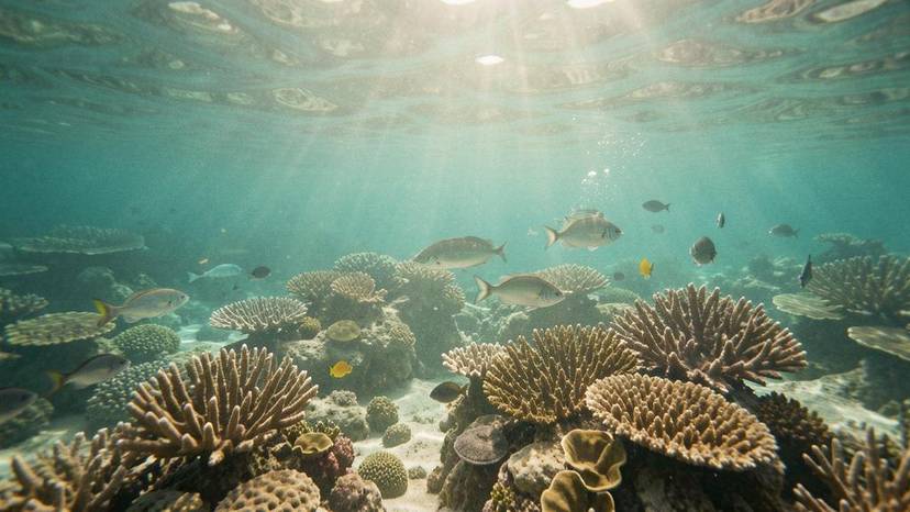 Makulay na coral reef sa Pilipinas na may mga isda at malinaw na tubig para sa ocean conservation guide
