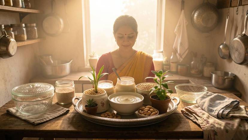 ગુજરાતમાં ઝીરો-વેસ્ટ જીવન માટે કાચની બરણીમાં પ્લાન્ટ-બેઝ્ડ દૂધ અને ઘરે બનાવેલા દહીંના વિકલ્પ
