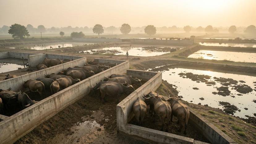 ਪਸ਼ੂ ਖੇਤੀ ਮੀਥੇਨ ਸਰੋਤ: ਪੰਜਾਬ ਦੇ ਡੇਅਰੀ ਫਾਰਮ ਵਿੱਚ ਭੈਂਸਾਂ ਅਤੇ ਗੋਬਰ ਦੇ ਟੋਏ, ਮੀਥੇਨ ਨਿਕਾਸ ਦਾ ਮੁੱਖ ਕਾਰਨ