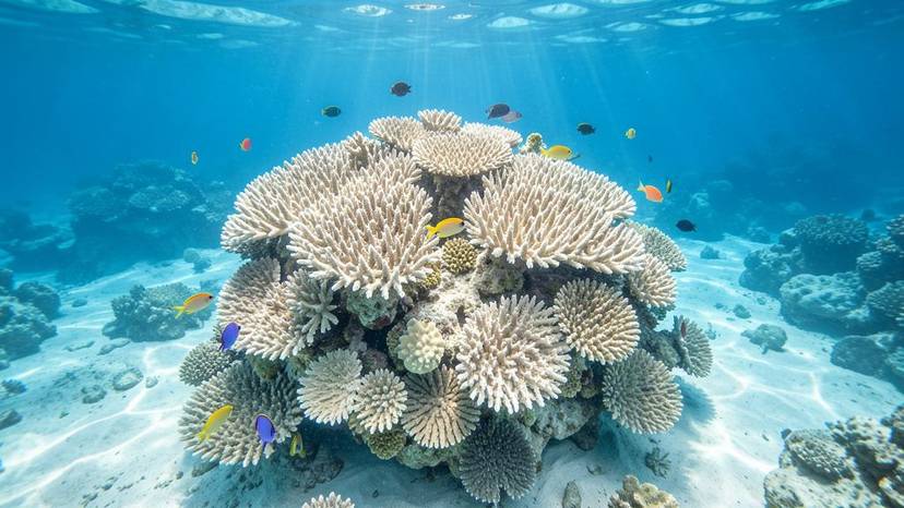 Bleached coral reef sa Pilipinas na may ilang isda, senyales ng coral bleaching at pagkamatay ng coral reefs