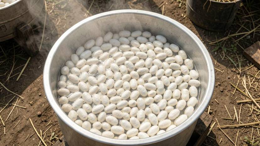 ਸਿਲਕ ਬੋਇਲਿੰਗ ਦੀ ਕਰੂਰਤਾ: ਪੰਜਾਬ ਦੇ ਫਾਰਮ ਵਿੱਚ ਰੇਸ਼ਮ ਦੇ ਕੋਕੂਨ ਉਬਾਲਦੇ ਹੋਏ, ਨੈਤਿਕ ਸਿਲਕ ਦਾ ਸਵਾਲ