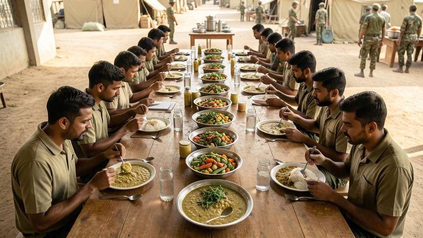 ભારતીય સૈનિકો પ્લાન્ટ-બેઝ્ડ ભોજન લશ્કરી રાશન સુધારણા ગુજરાતમાં ખાતા