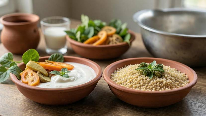 ગુજરાતમાં શાકાહારી vs વેગન આહાર સરખામણી: દહીં સાથે શાકાહારી થાળ અને વેગન થાળ