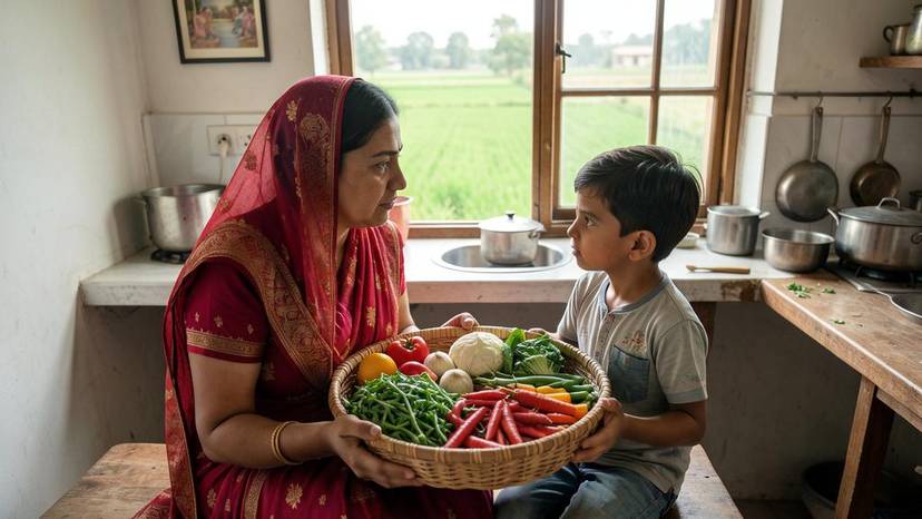 ਗਲੋਬਲ ਵਾਰਮਿੰਗ ਕੀ ਹੈ ਬੱਚਿਆਂ ਨੂੰ ਸਮਝਾਉਂਦੀ ਮਾਂ, ਪੰਜਾਬ ਵਿੱਚ ਵੀਗਨ ਖੁਰਾਕ ਅਤੇ ਜਲਵਾਯੂ ਸਿੱਖਿਆ