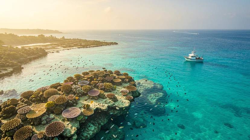 Coral reef protection laws sa Pilipinas 2026 aerial view ng malusog na bahura sa Tubbataha