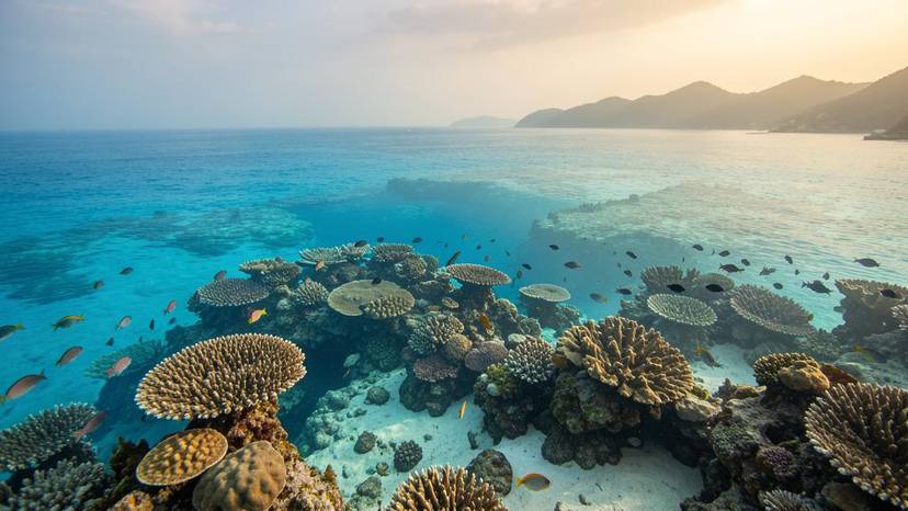 Coral reef protection areas sa Pilipinas: Tubbataha Reefs Natural Park na may mga isda at malusog na korales
