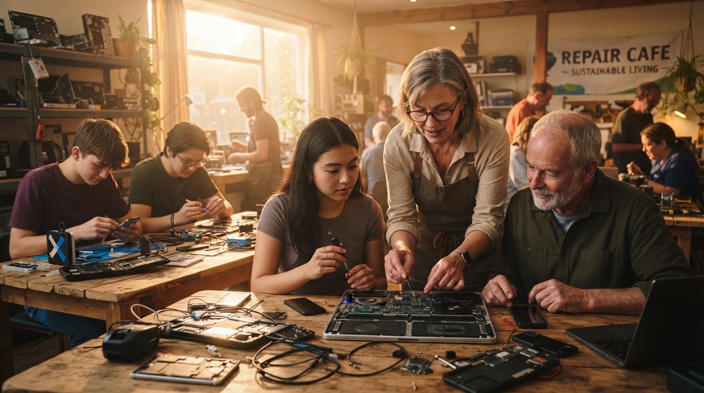 Community workshop in Poland focused on repairing electronics to extend their lifespan
