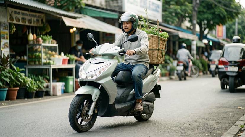 Skuter listrik berbagi di Jakarta, alternatif transportasi bebas emisi yang mendukung gaya hidup vegan dan kota berkelanjutan