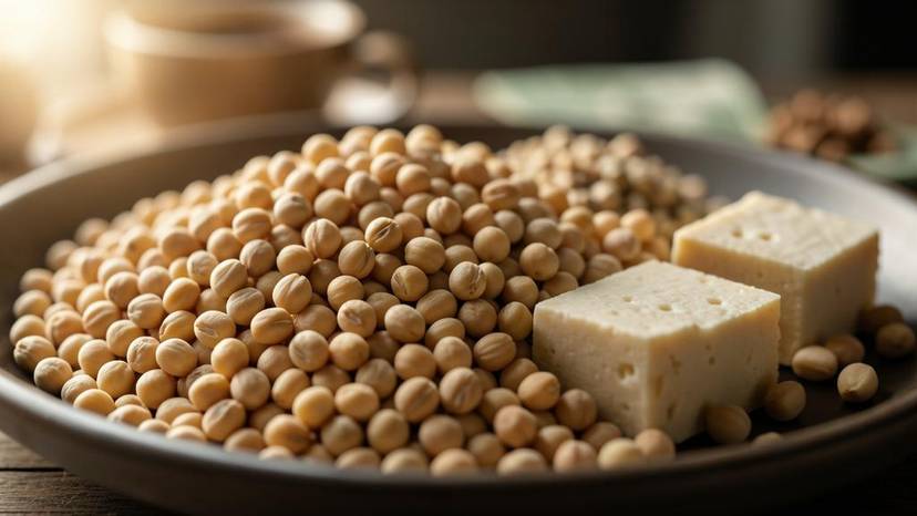 Türkiye'de bitki bazlı proteinlerin geleceğini temsil eden mercimek, nohut ve tofu gibi çeşitli sürdürülebilir bitkisel gıda kaynakları.