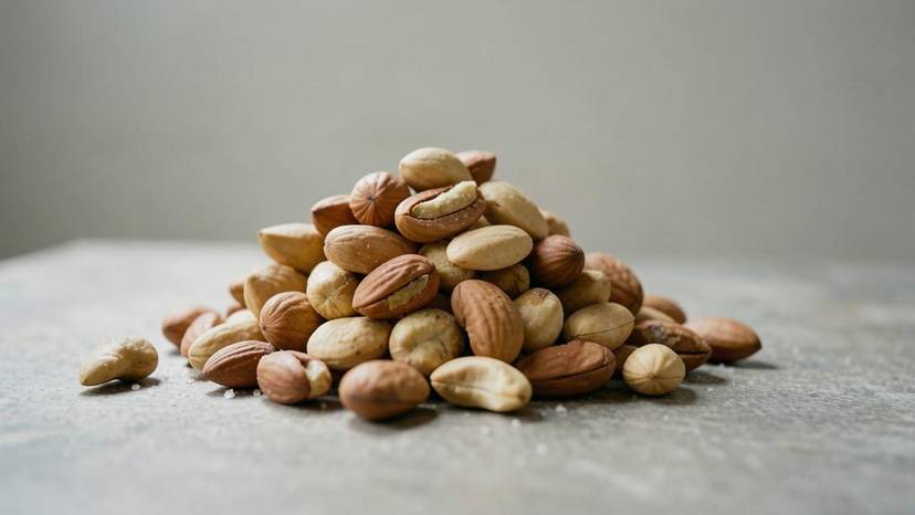 Bahan-bahan dasar untuk membuat keju vegan fermentasi di rumah: kacang mete, kultur probiotik, dan garam.