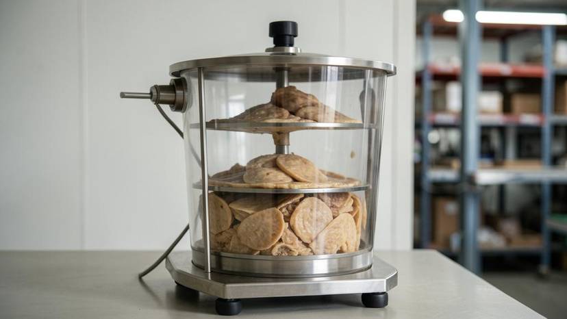 Bioreactor inayotumika kuzalisha mycoprotein, ikionyesha mchakato wa kisasa wa kiteknolojia wa protini mbadala.